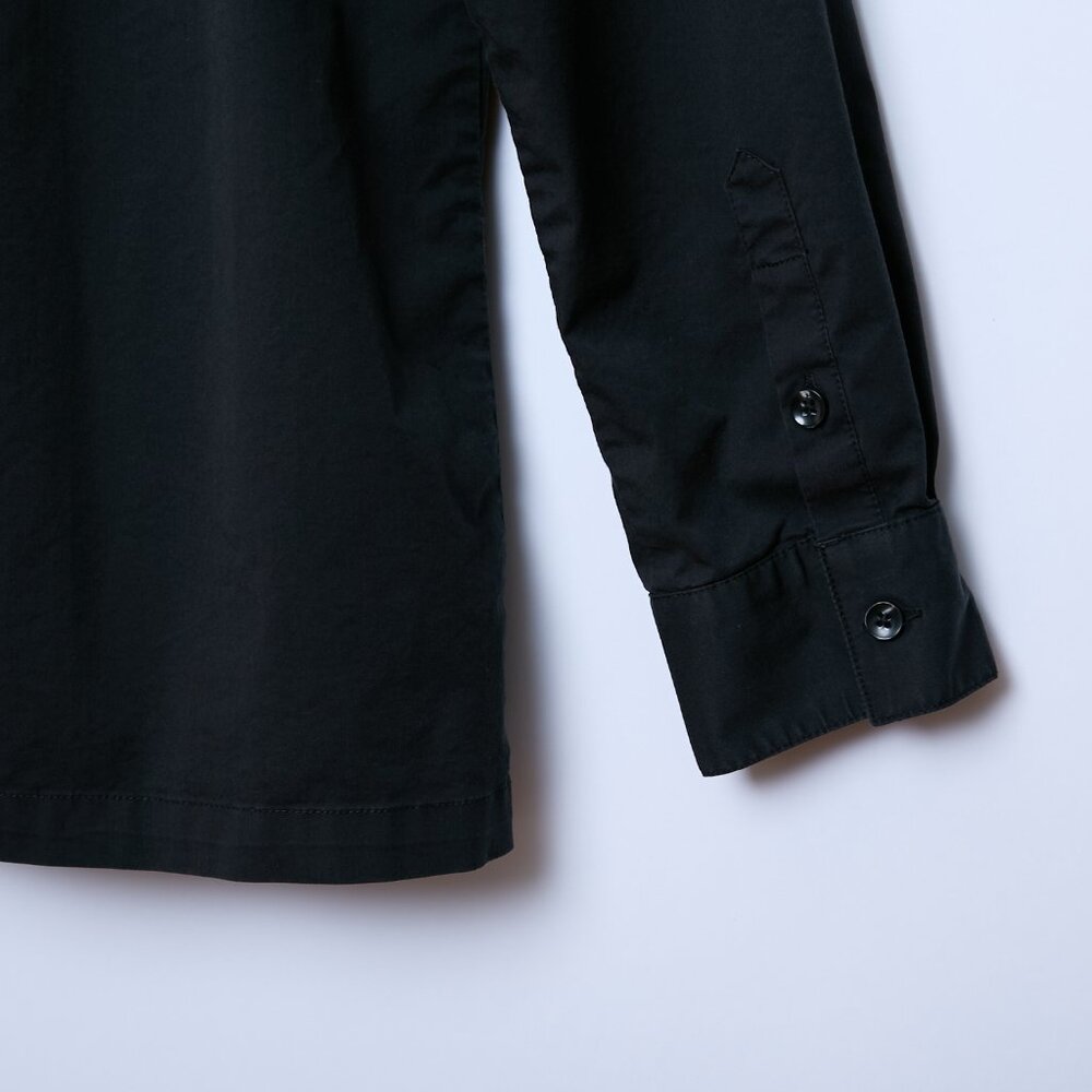 Good American Split Back Poplin Button Up Shirt black size 2 XS office siren - Picture 8 of 13